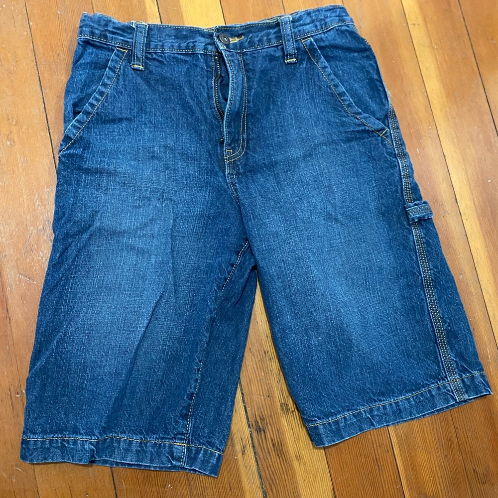 Boys Old Navy Carpenter Style Jean Shorts With Adjustable Waist